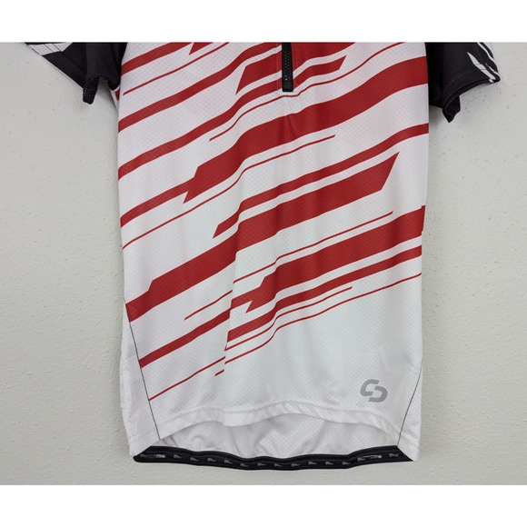 Crivit sz M Cycling Jersey ss 1/4 zip colorful print bike men 2830 - Picture 3 of 6